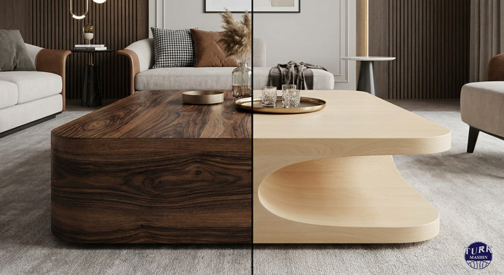 معرفی انواع چوب مورد استفاده در نجاری: از راش و گردو تا کاج 3 مقایسه و کاربرد چوب راش و گردو در مبلمان